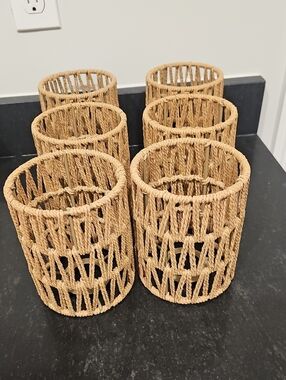 6 5x6 Rattan Lamp Shades